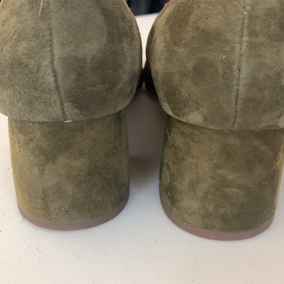 Franco Sarto ‘Callan’ Pointed Toe Pump green suede leather EUC - Picture 5 of 16
